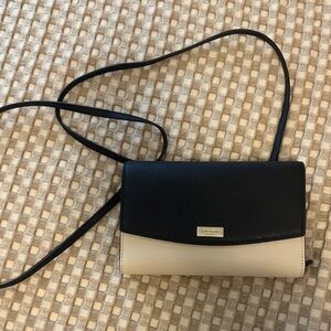 kate spade Black and Cream Two-Tone Crossbody Bag